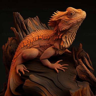 3D model Pogona vitticeps (STL)